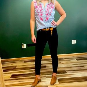 Cute embroidered tank